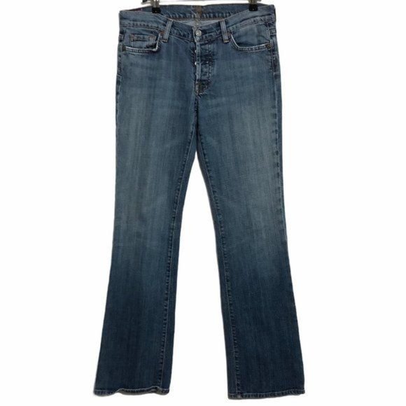 7 for All Mankind "Boy Cut" 4-Button Fly Bootcut Jeans Size 29 - Picture 2 of 11